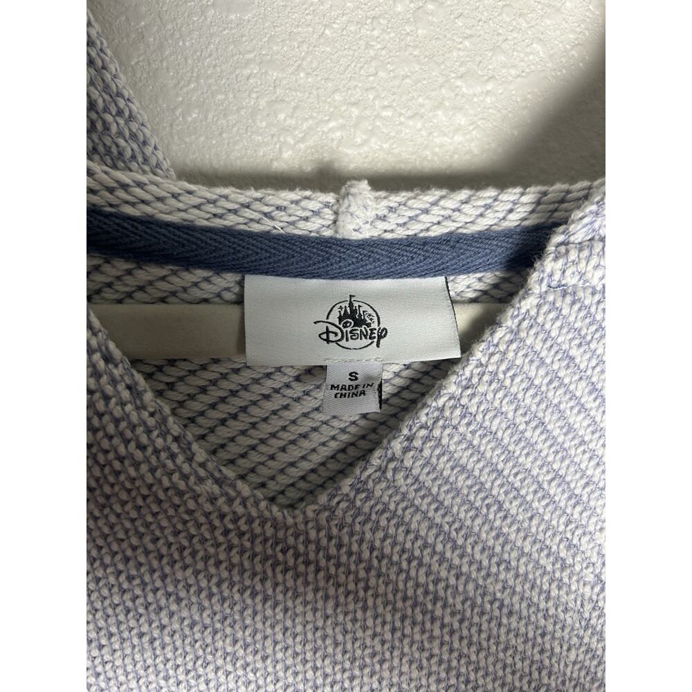 Disney Parks Disneyland Grey Pull Over Woven Poncho Hoodie Adult Small - Picture 2 of 4